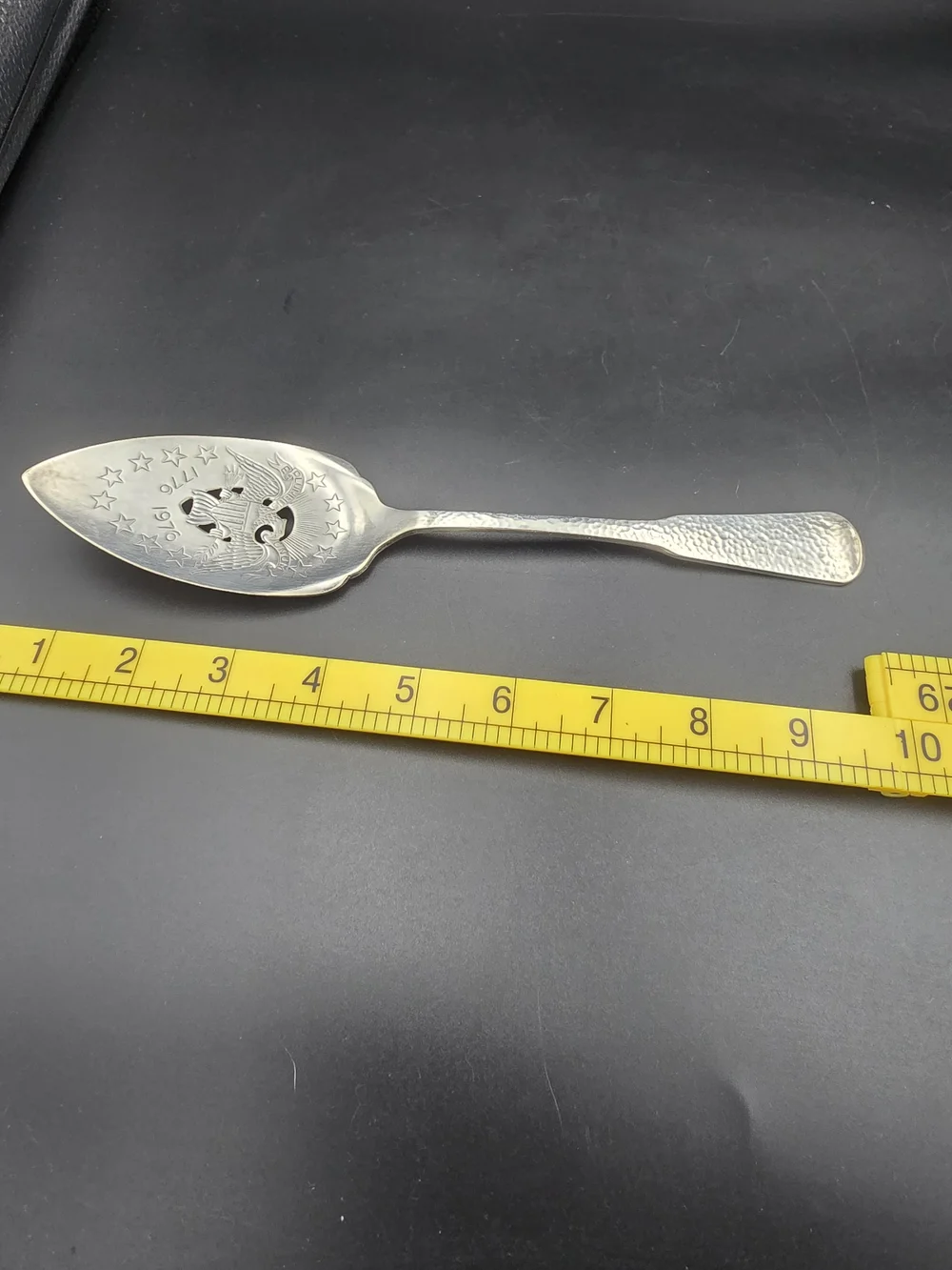 Oneida Silver Tone Commemorative Serving Spoon with Eagle Motif